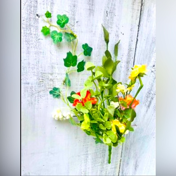 *Mixed Tea Rose Bush Faux Floral - Picture 1 of 10